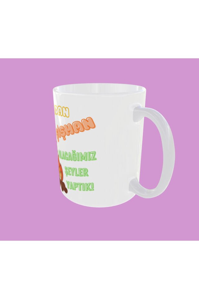 SONRADAN ŞİŞMAN OLACAĞIMIZ ŞEYLER YAPTIK YAZILI TATLI TASARIM KUPA