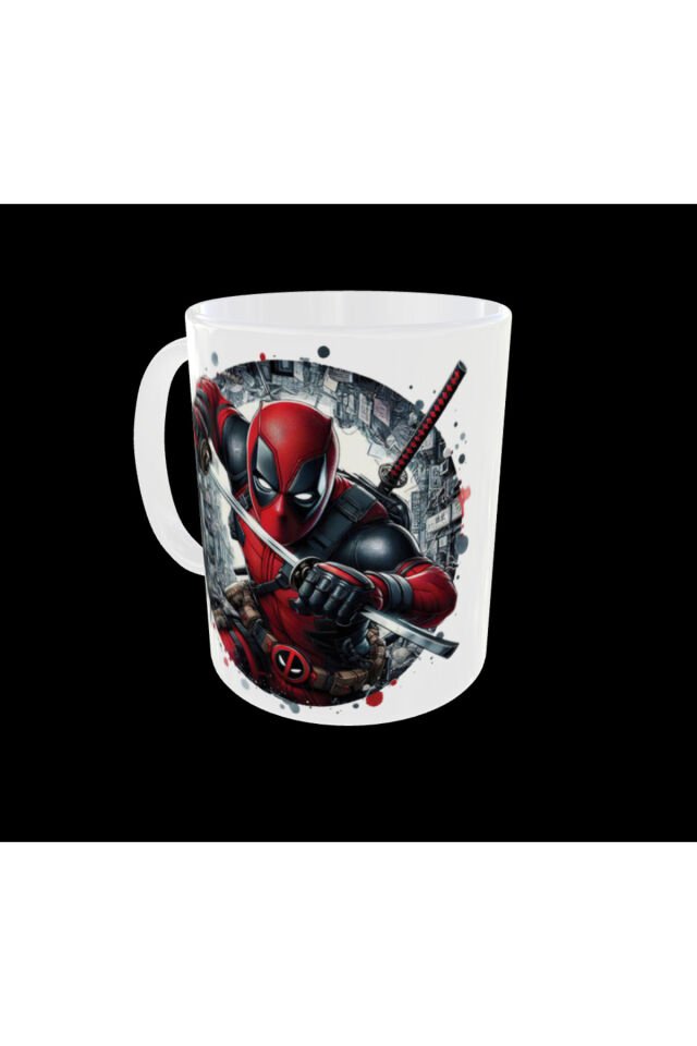 DEADPOOL FİGÜRLÜ MARVEL TEMALI TASARIM KUPA