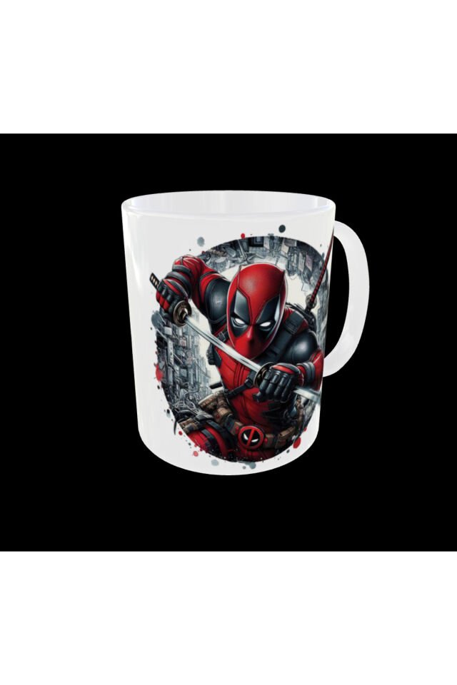 DEADPOOL FİGÜRLÜ MARVEL TEMALI TASARIM KUPA