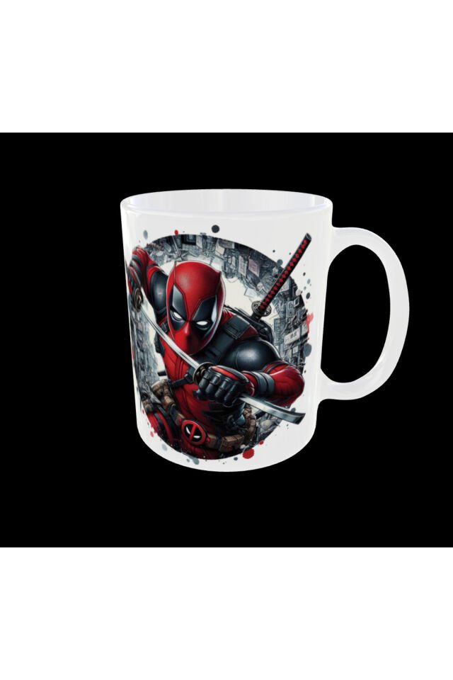 DEADPOOL FİGÜRLÜ MARVEL TEMALI TASARIM KUPA