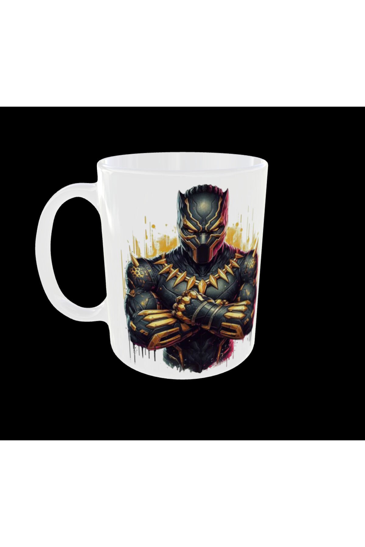 BLACK PANTHER FİGÜRLÜ MARVEL AVENGERS SÜPER KAHRAMANLAR TEMALI TASARIM KUPA