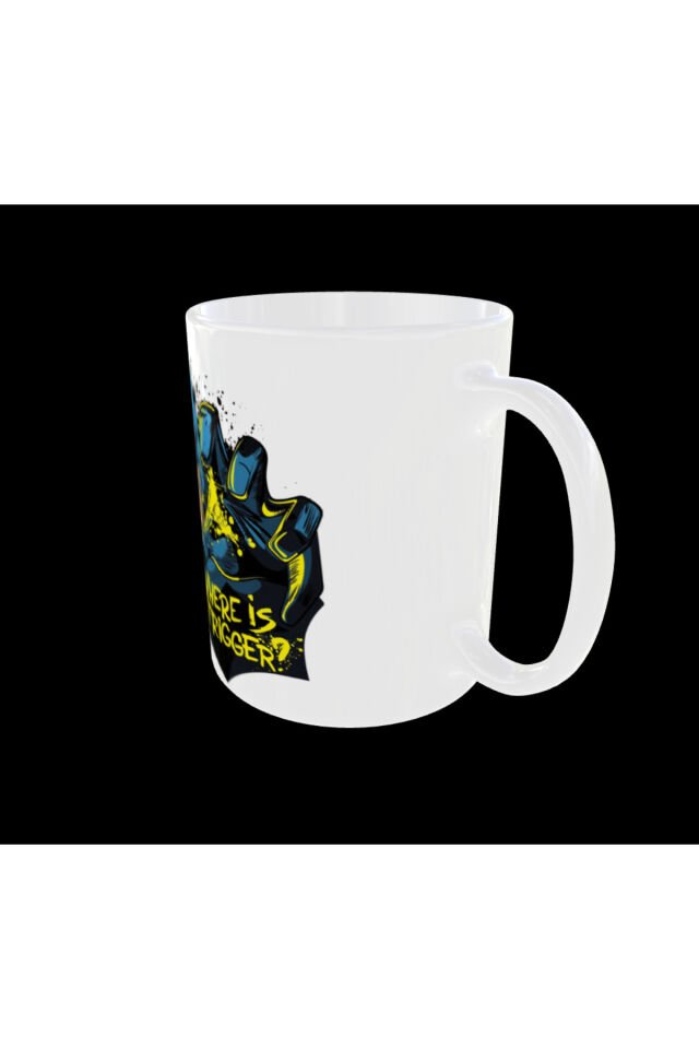 BATMAN FİGÜRLÜ DC TEMALI WHERE IS THE TRIGGER YAZILI TASARIM KUPA