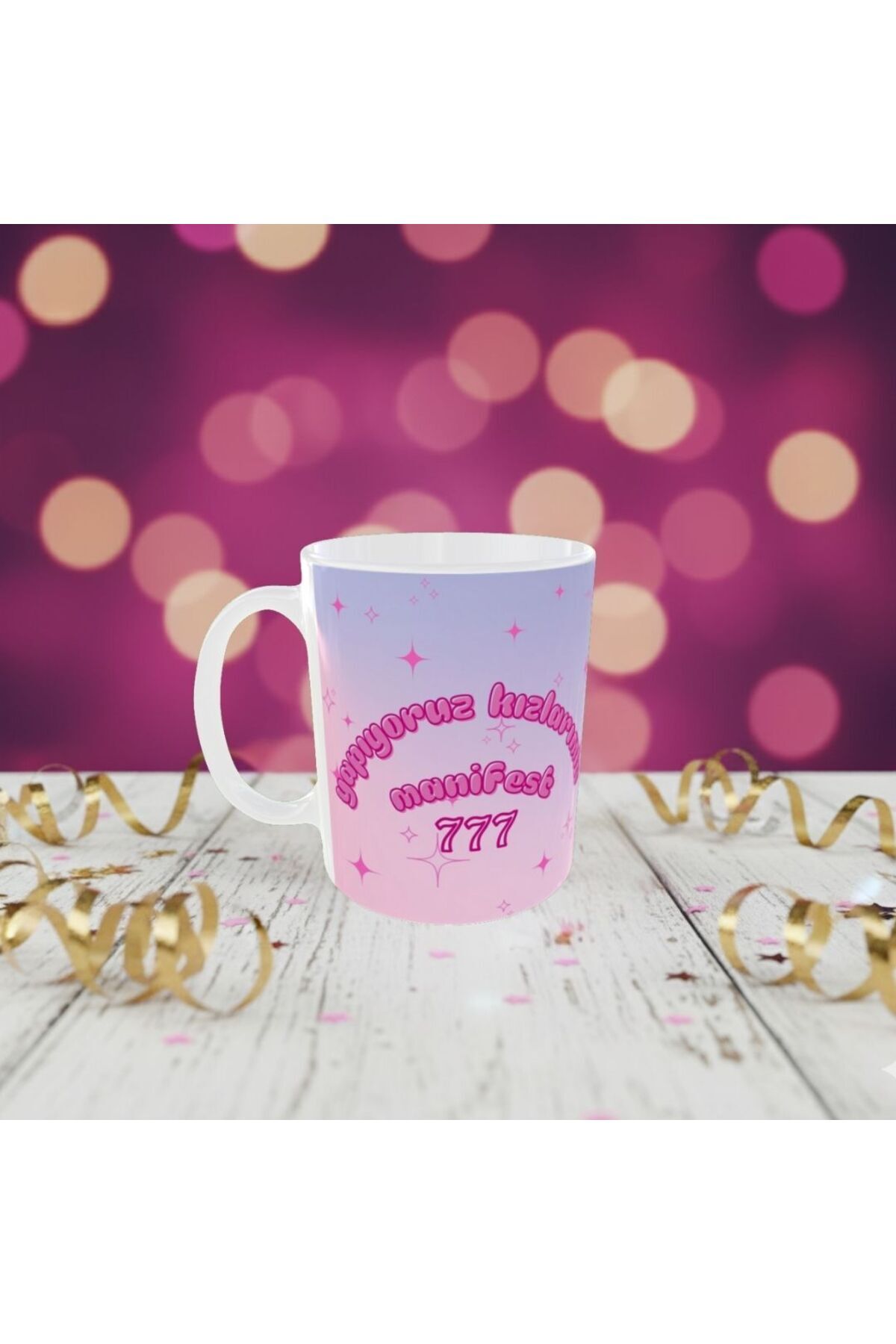 MANİFEST TEMALI, YAPIYORUZ KIZLARIMLA MANİFEST YAZILI TASARIM KUPA