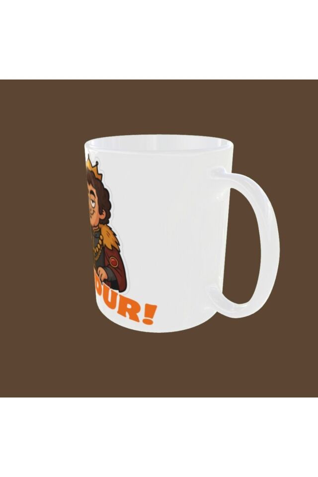 PRENS TEMALI KUDUR YAZILI TASARIM KUPA