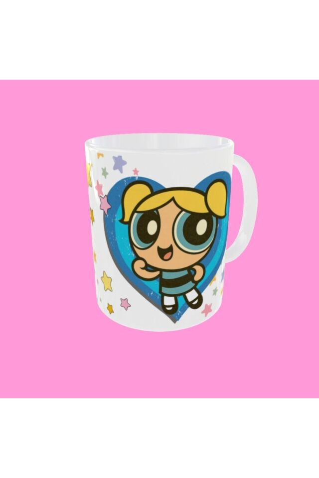 POWERPUFF GIRLS TEMALI BUBBLES FİGÜRLÜ TASARIM ARKADAŞ KUPA
