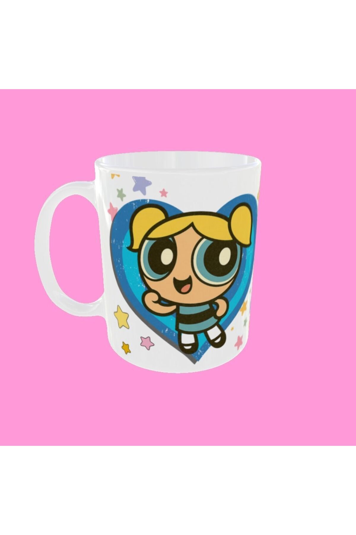 POWERPUFF GIRLS TEMALI BUBBLES FİGÜRLÜ TASARIM ARKADAŞ KUPA