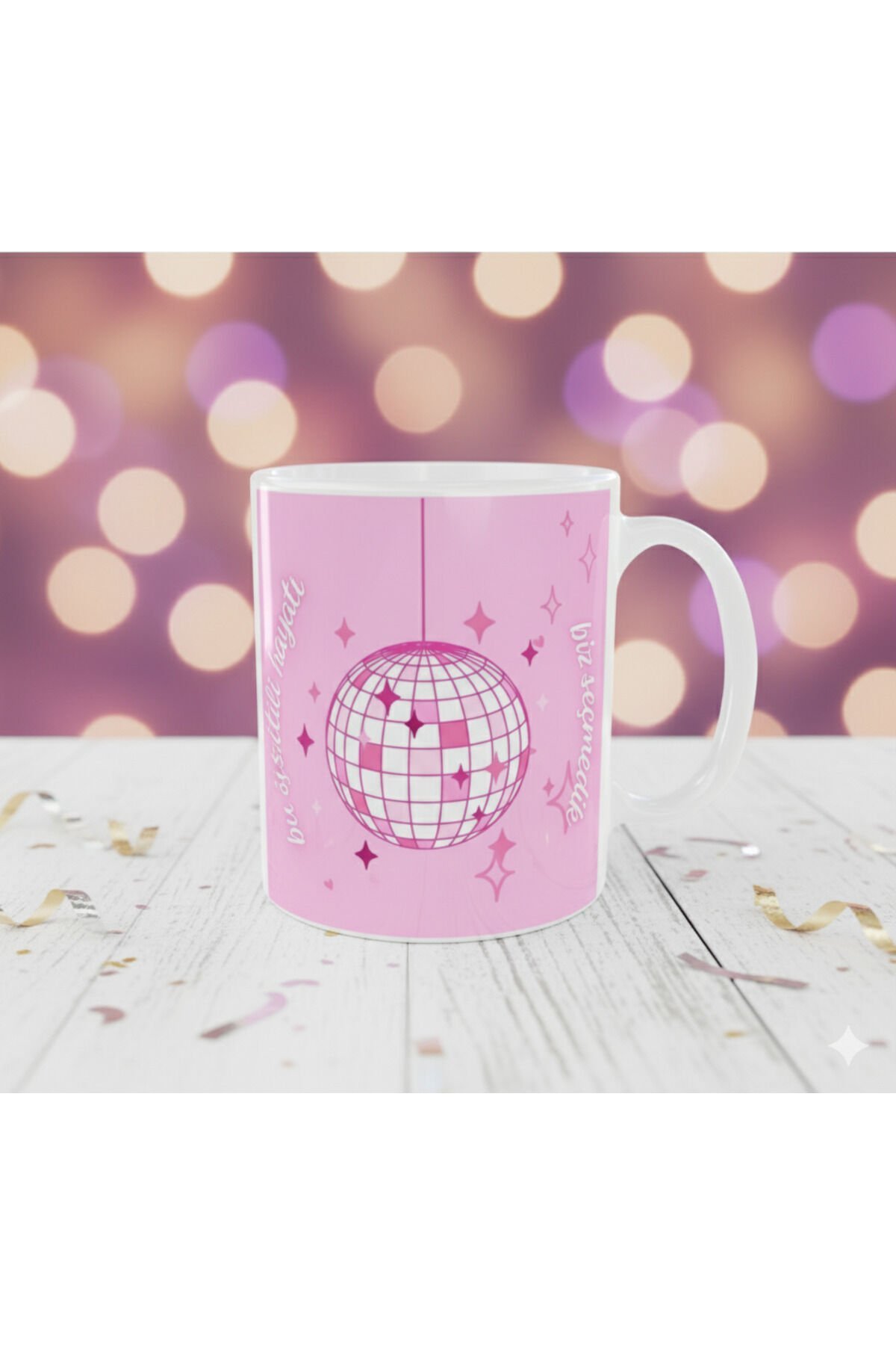 BU IŞILTILI HAYATI BİZ SEÇMEDİK YAZILI MODERN ŞİRİN KUPA