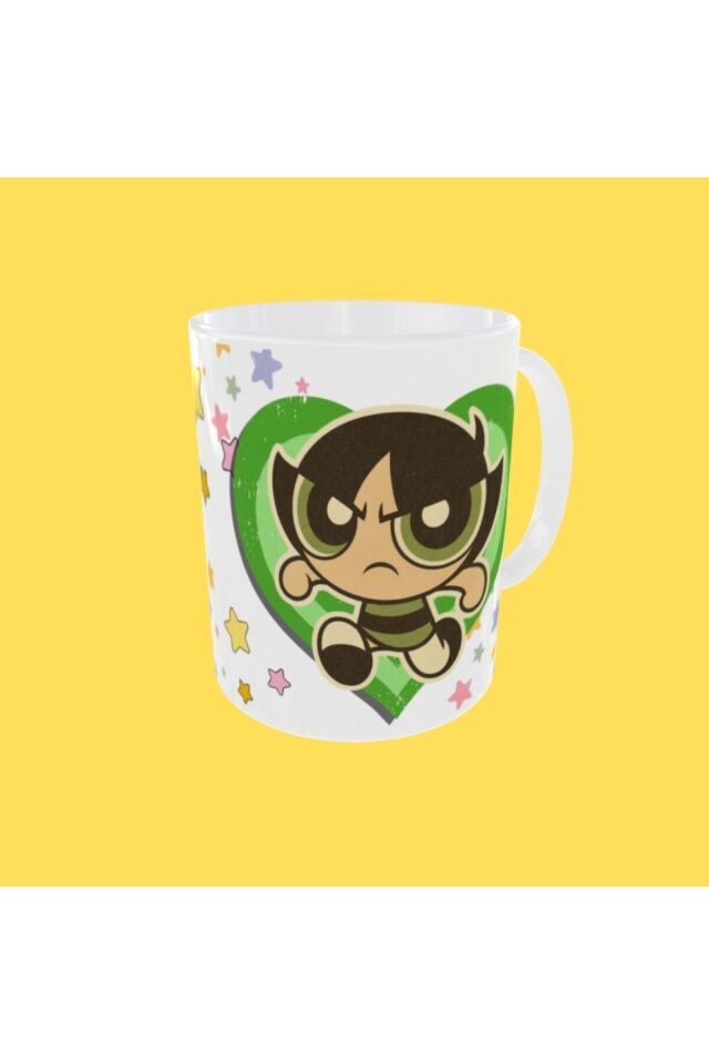 POWERPUFF GIRLS TEMALI BUTTERCUP FİGÜRLÜ TASARIM ARKADAŞ KUPA