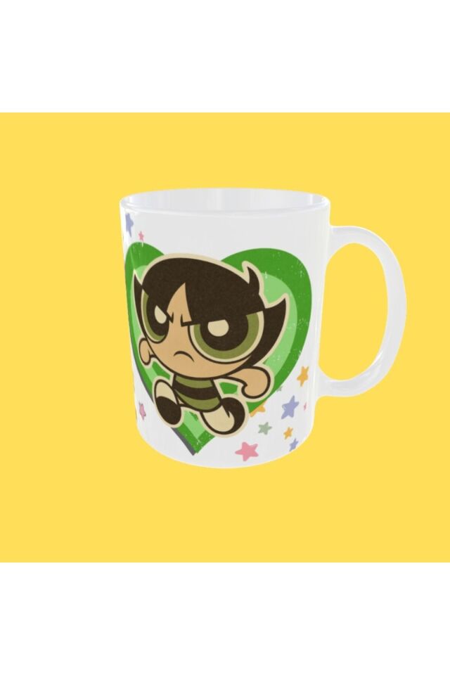 POWERPUFF GIRLS TEMALI BUTTERCUP FİGÜRLÜ TASARIM ARKADAŞ KUPA