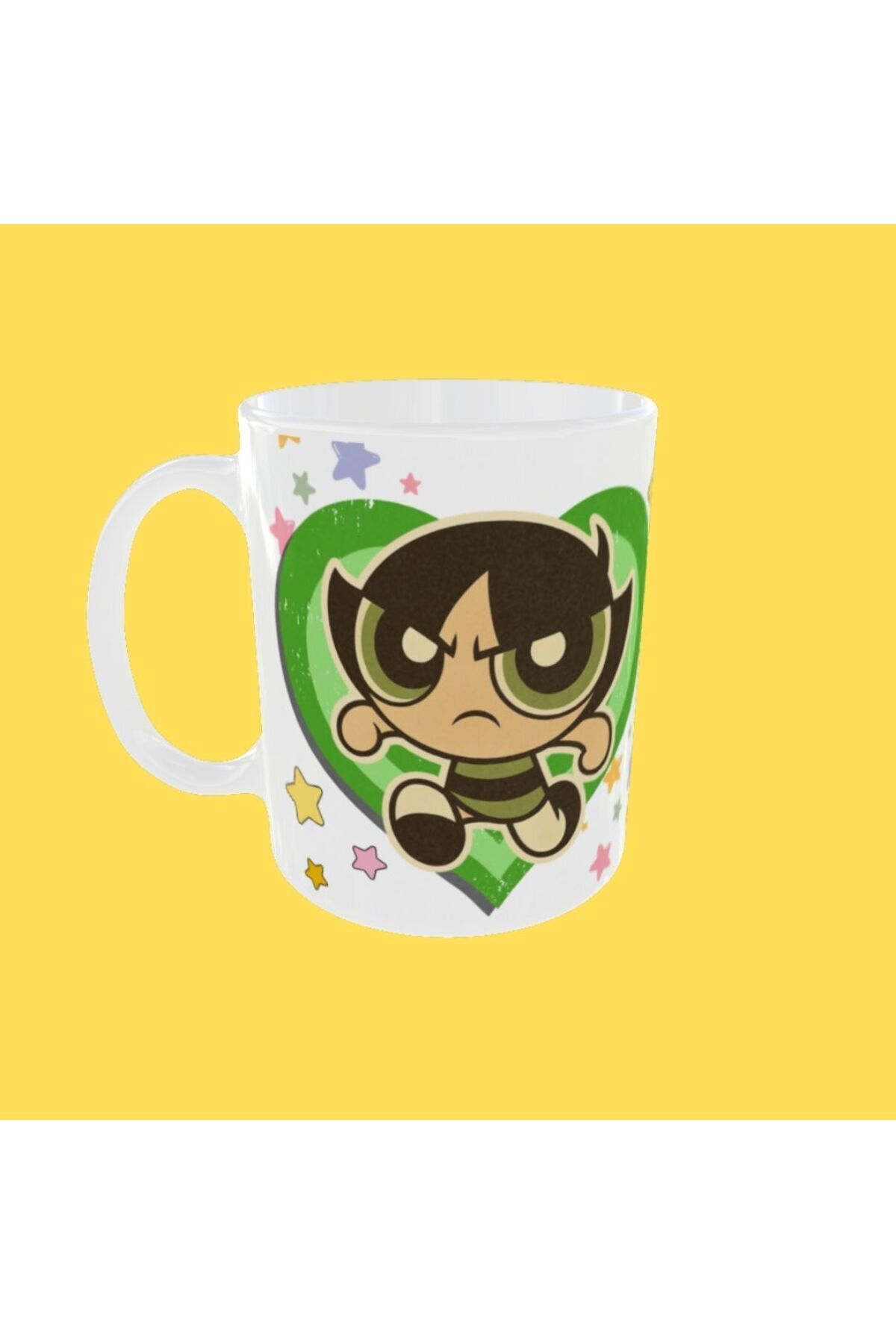 POWERPUFF GIRLS TEMALI BUTTERCUP FİGÜRLÜ TASARIM ARKADAŞ KUPA