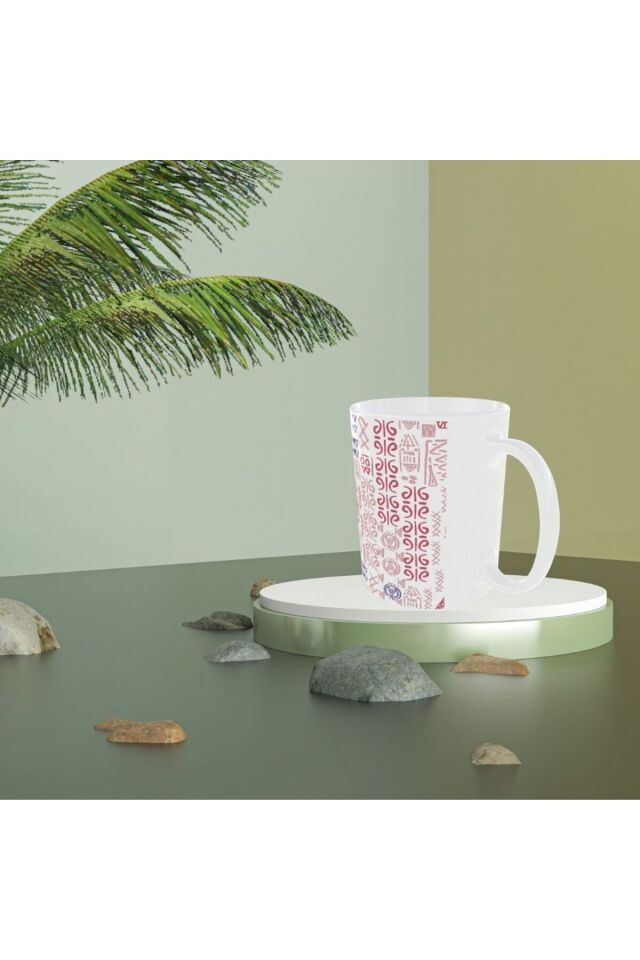 RENKLİ ETNİK DESENLİ TASARIM KUPA