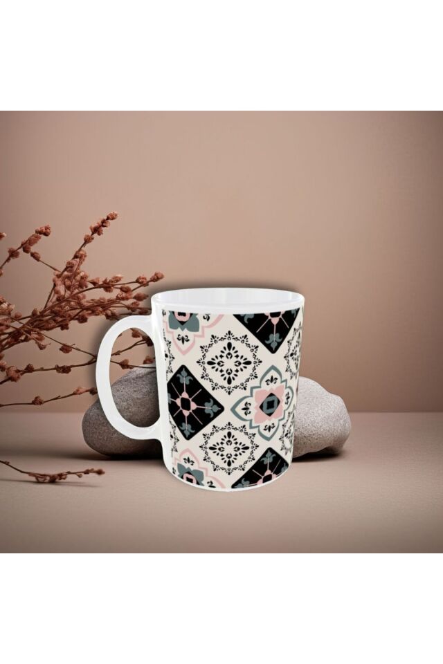 ETNİK DESENLİ TASARIM KUPA