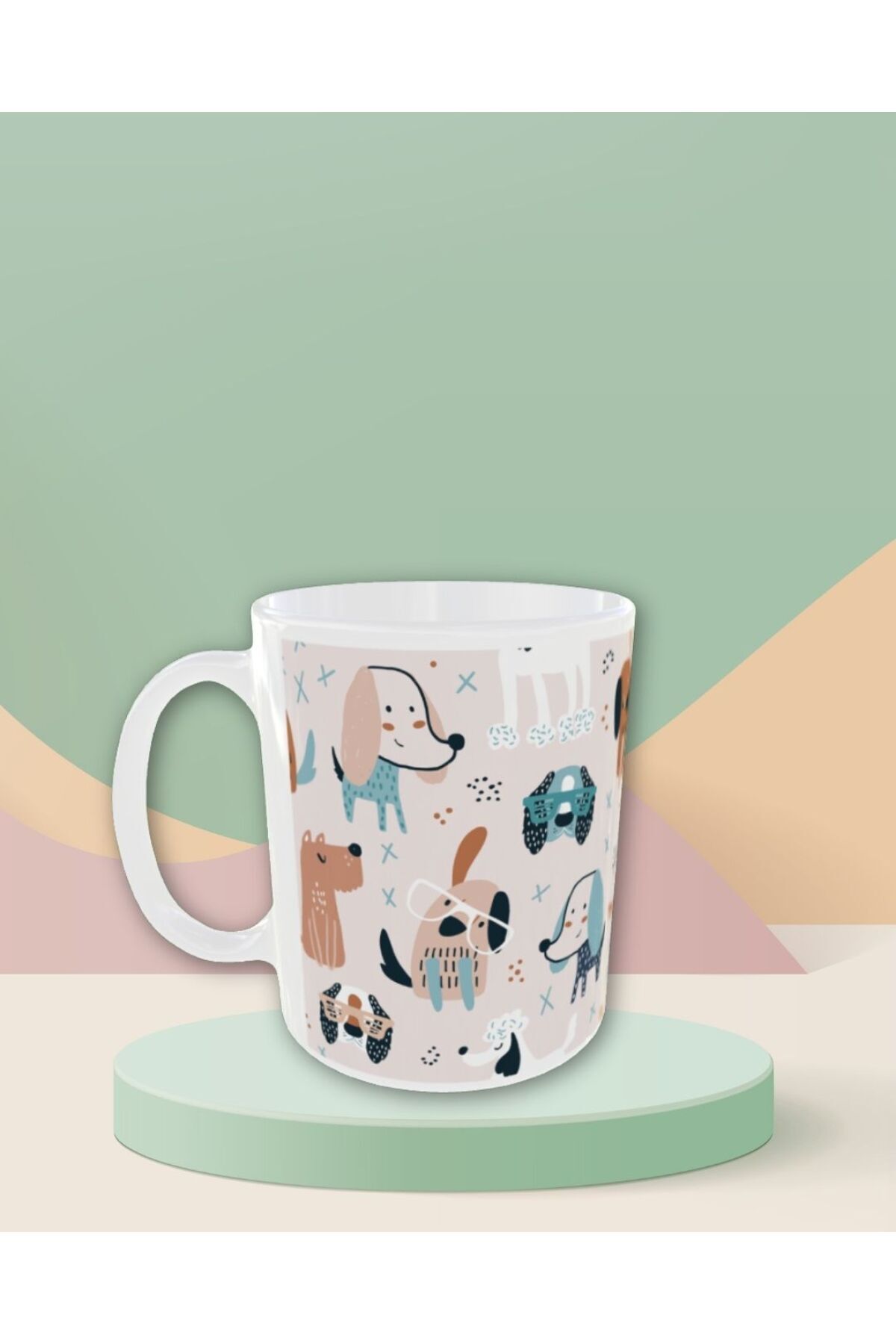 ŞİRİN KÖPEK DESENLİ TASARIM KUPA