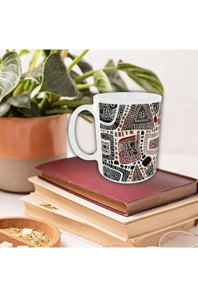 ETNİK DESENLİ TASARIM KUPA