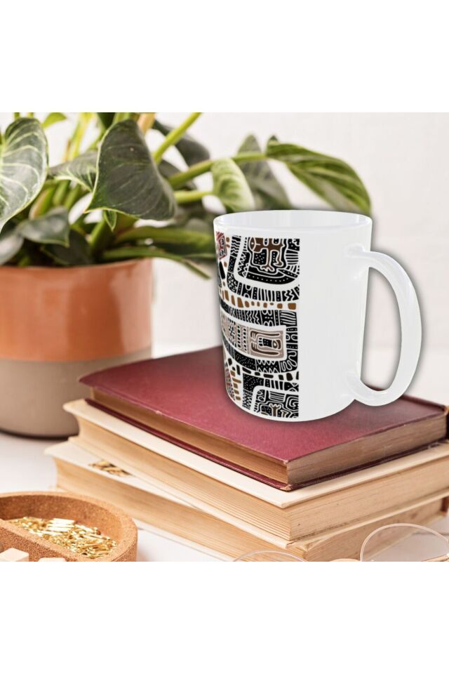 ETNİK DESENLİ TASARIM KUPA