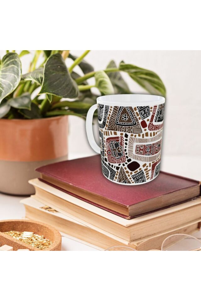 ETNİK DESENLİ TASARIM KUPA