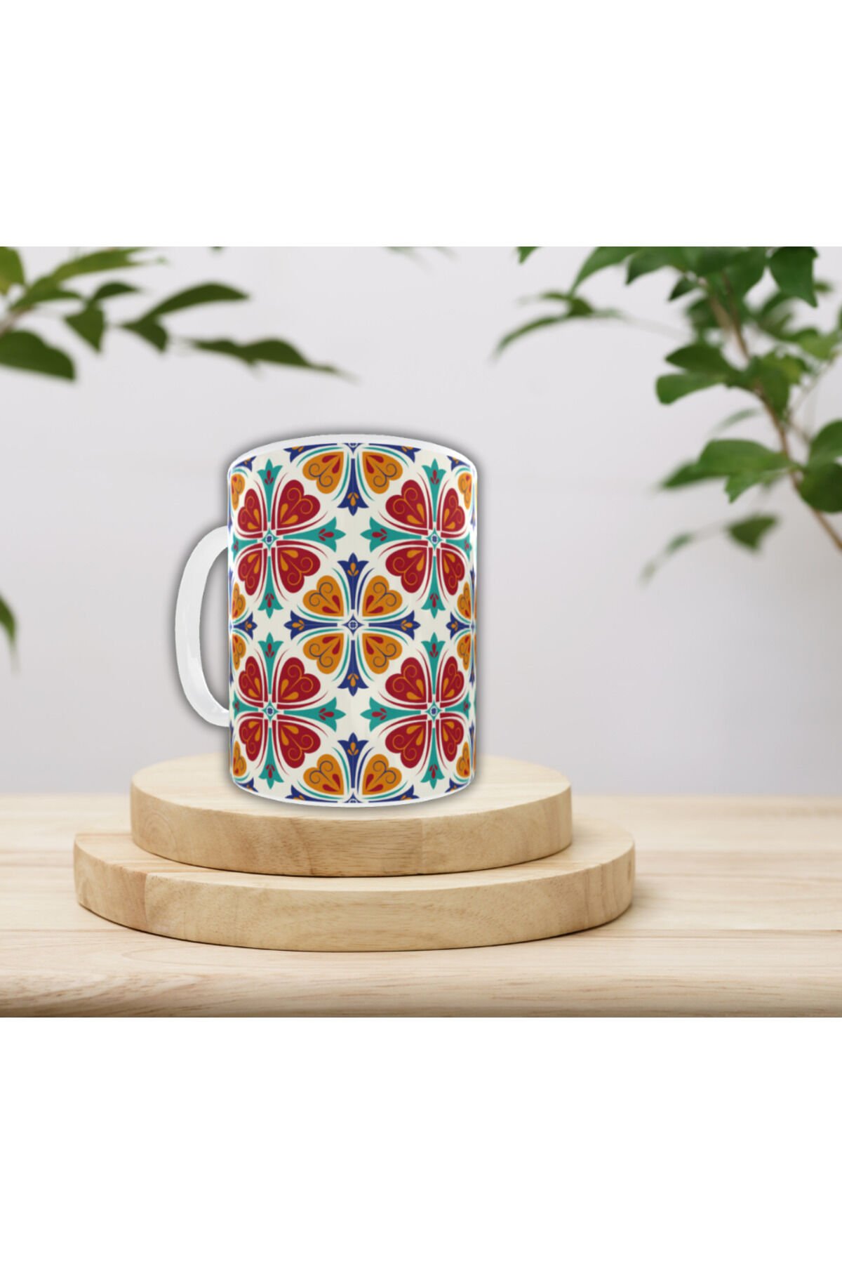 ETNİK DESENLİ TASARIM KUPA