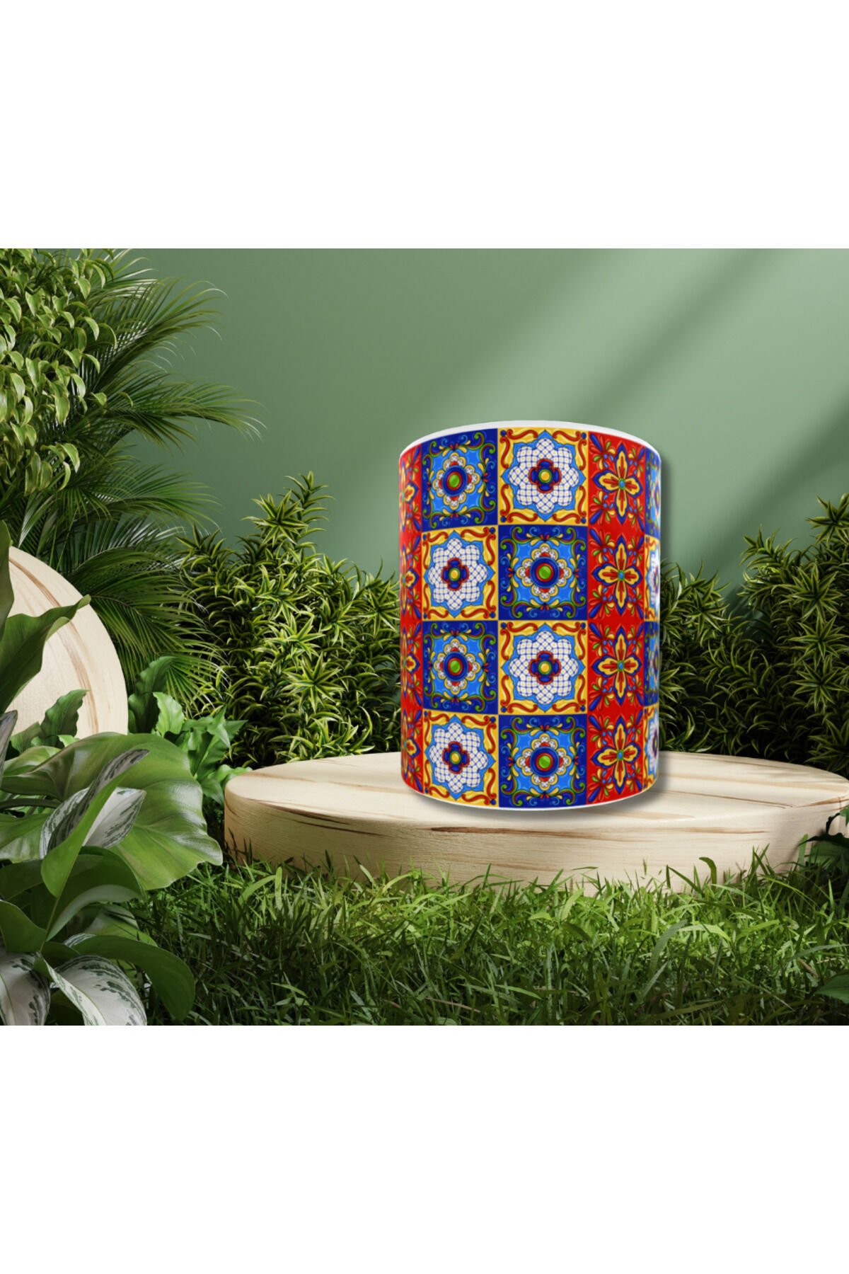 ETNİK DESENLİ TASARIM KUPA