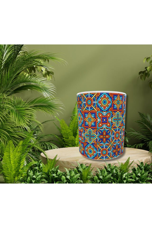 ETNİK VİTRAY DESENLİ TASARIM KUPA