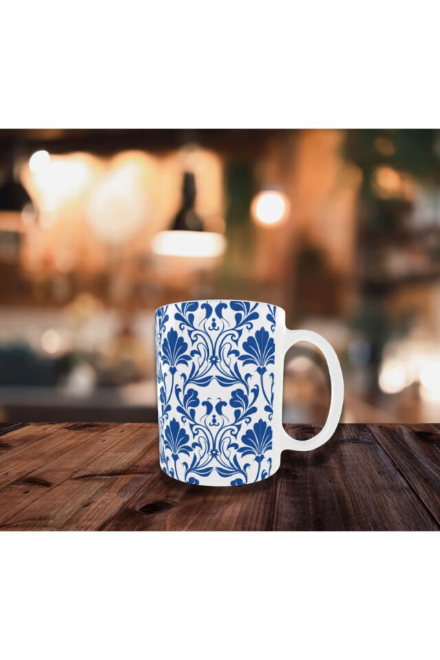 ETNİK ÇİNİ DESENLİ TASARIM KUPA