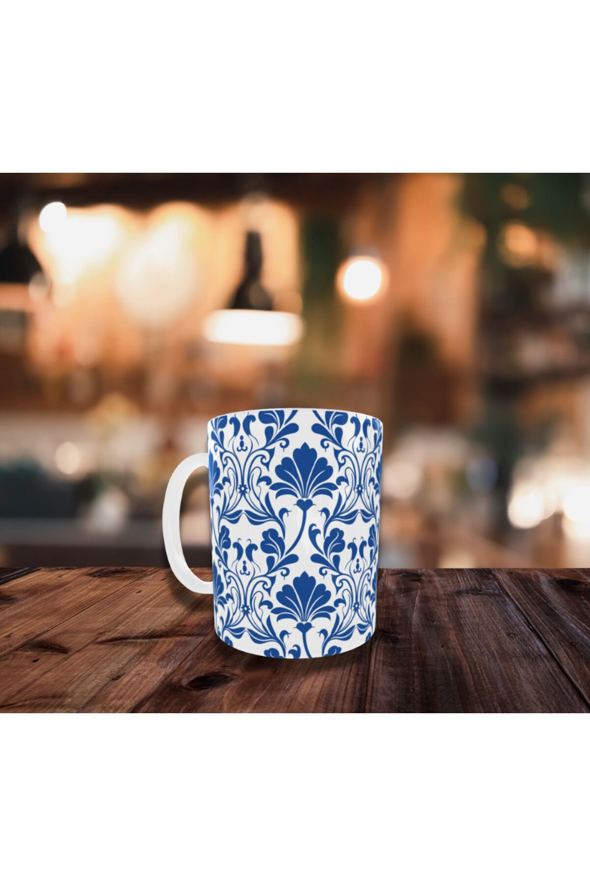 ETNİK ÇİNİ DESENLİ TASARIM KUPA