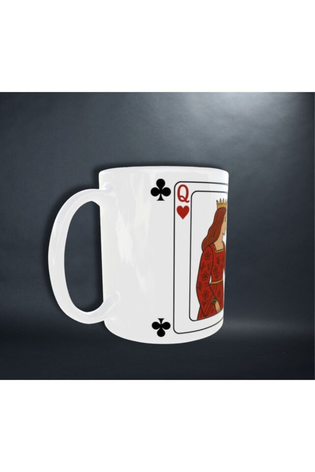 İSKAMBİL TEMALI KUPA KIZI VE SİNEK VALESİ FİGÜRLÜ SEVGİLİLER İÇİN ÇİFT KUPA