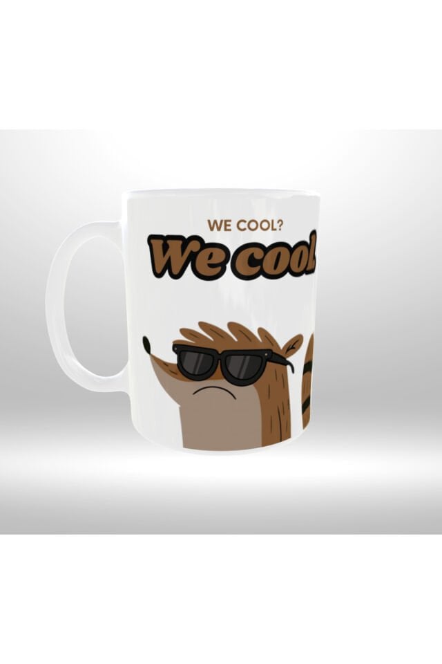 REGULAR SHOW TEMALI ''WE COOL? WE COOL'' YAZILI MODERN TASARIM İKİLİ KANKA KUPA