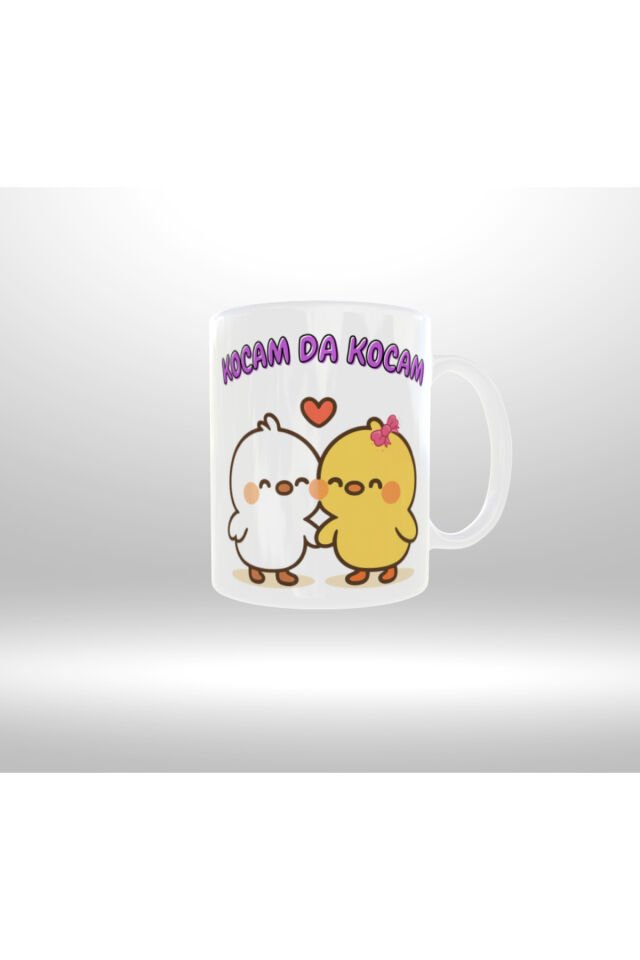 ''KOCAM DA KOCAM ,KARIM DA KARIM'' YAZILI İKİLİ TASARIM KUPA