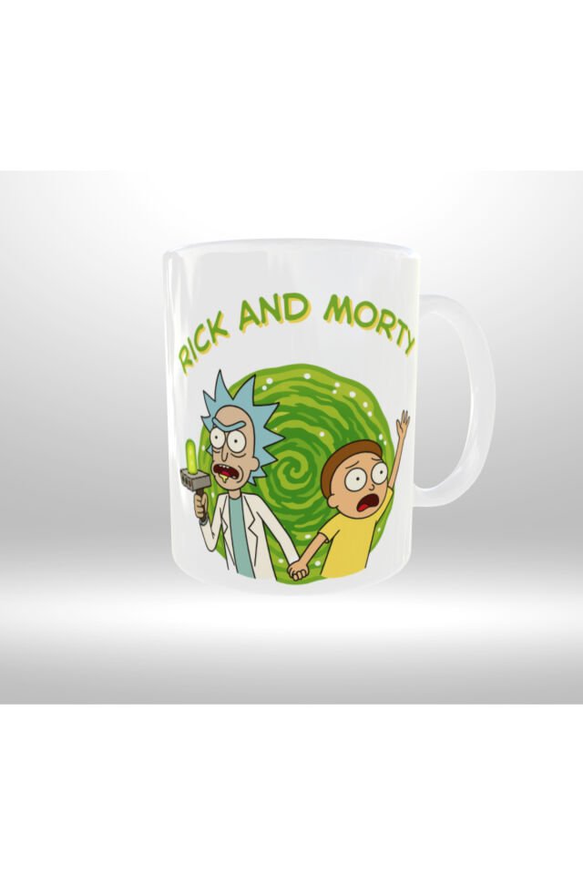 RICK AND MORTY TEMALI YAZILI RETRO TASARIM KUPA