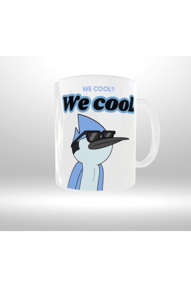 REGULAR SHOW TEMALI ''WE COOL? WE COOL'' YAZILI RETRO TASARIM KUPA