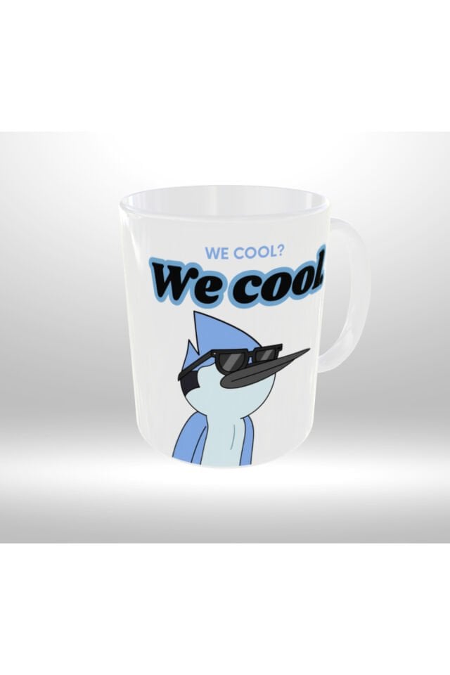 REGULAR SHOW TEMALI ''WE COOL? WE COOL'' YAZILI RETRO TASARIM KUPA