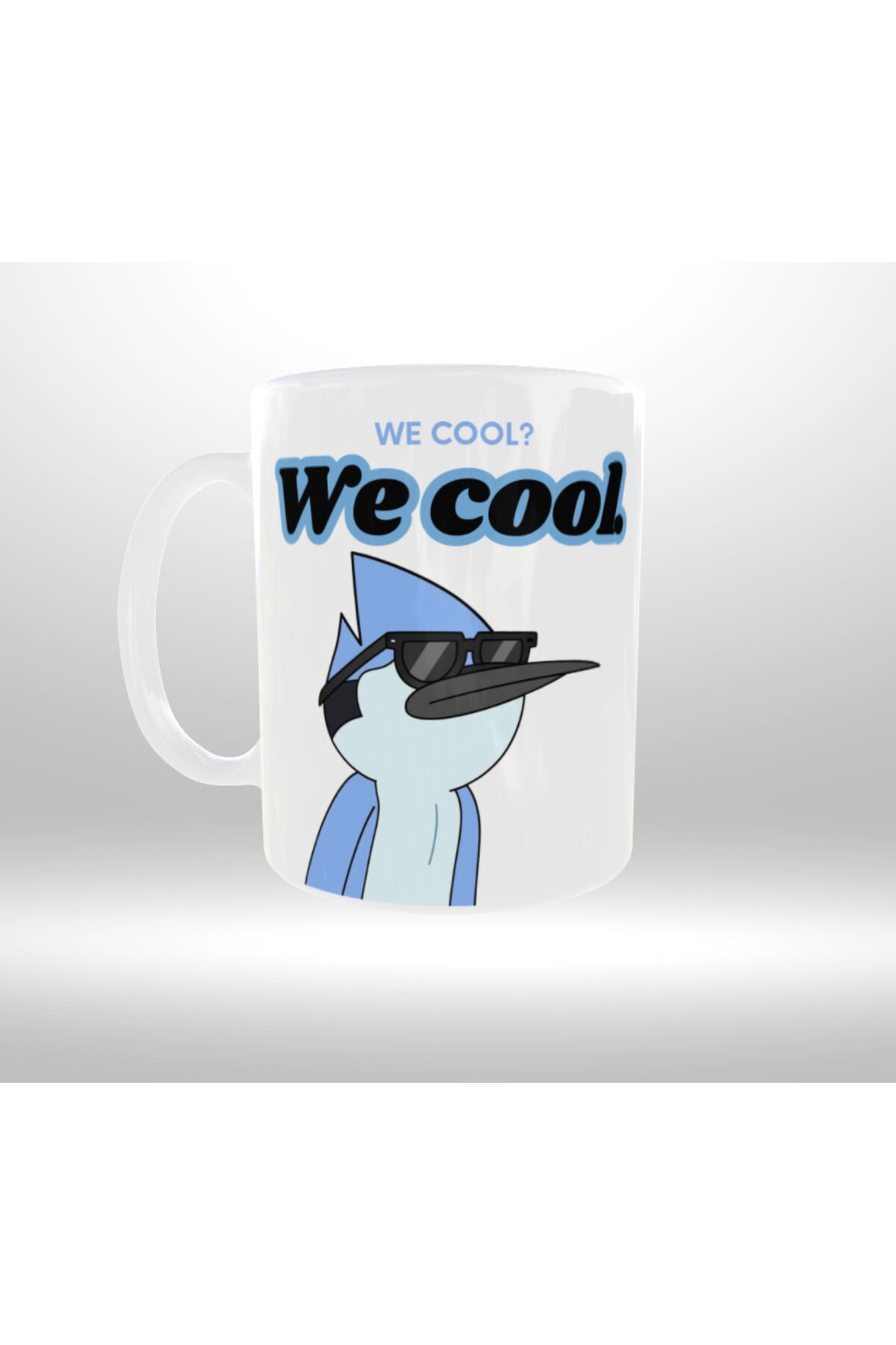 REGULAR SHOW TEMALI ''WE COOL? WE COOL'' YAZILI RETRO TASARIM KUPA