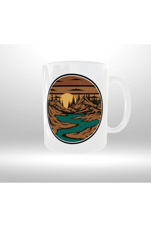 KAMP DOĞA TEMALI RETRO TASARIM KUPA 2