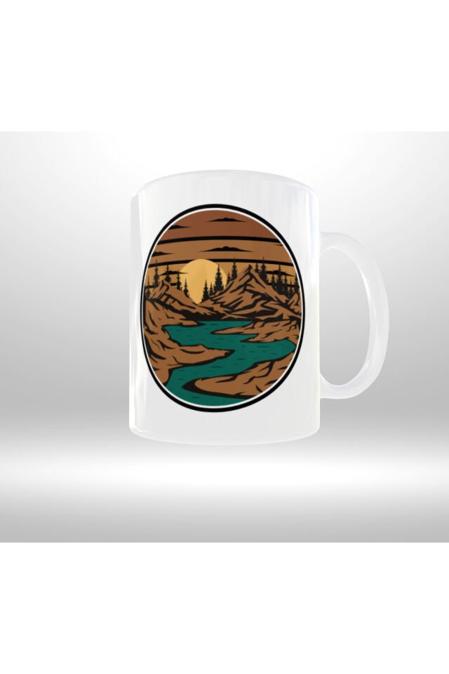 KAMP DOĞA TEMALI RETRO TASARIM KUPA 2