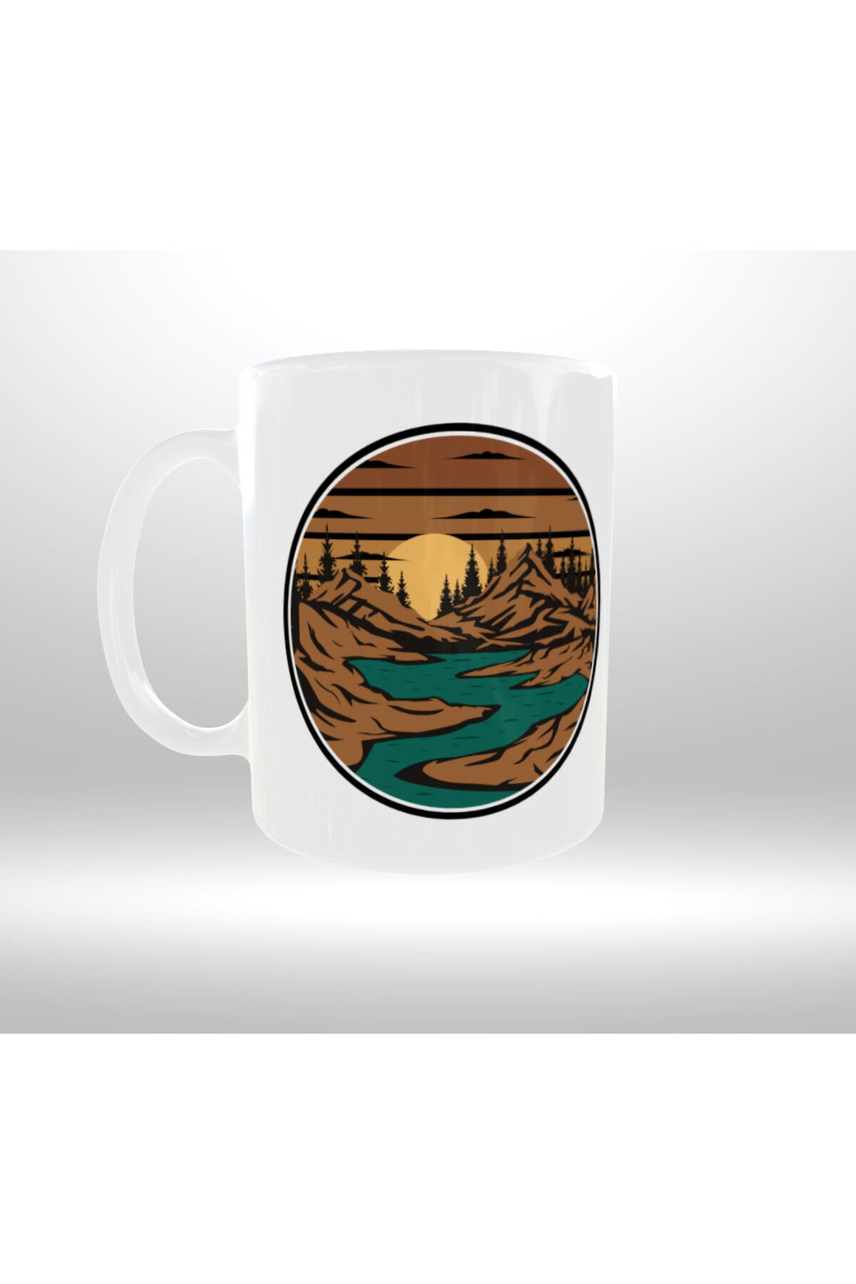 KAMP DOĞA TEMALI RETRO TASARIM KUPA 2