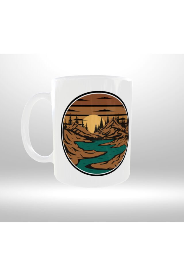 KAMP DOĞA TEMALI RETRO TASARIM KUPA 2