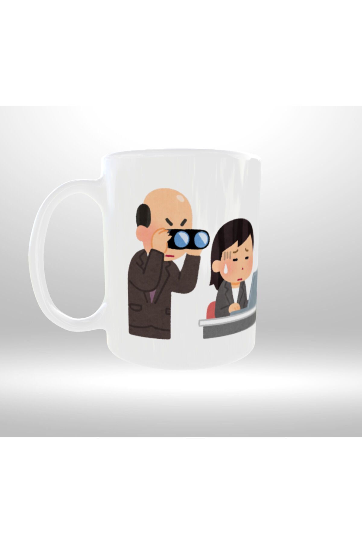 PATRON TEMALI ''KÖPEKLER HAVLAR AMA PATRONLAR DAHA ÇOK BAĞIRIR'' YAZILI TASARIM KUPA