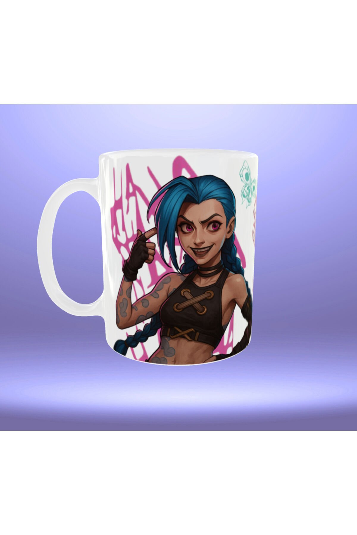 ARCANE- LOL-Jinx Figürlü ''Jinx Was Here'' Yazılı Kupa