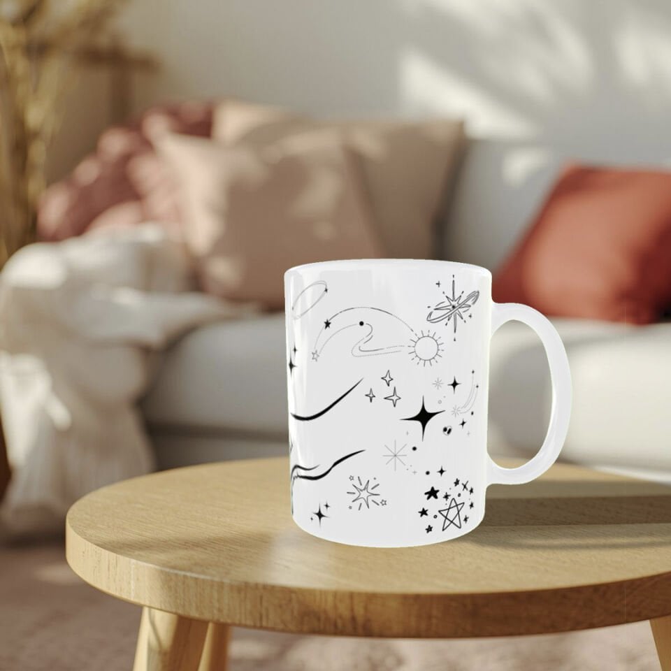 Sevgiliye Hediye Minimalist El Ele Tutuşan Figürlü Tasarım Kupa Bardak