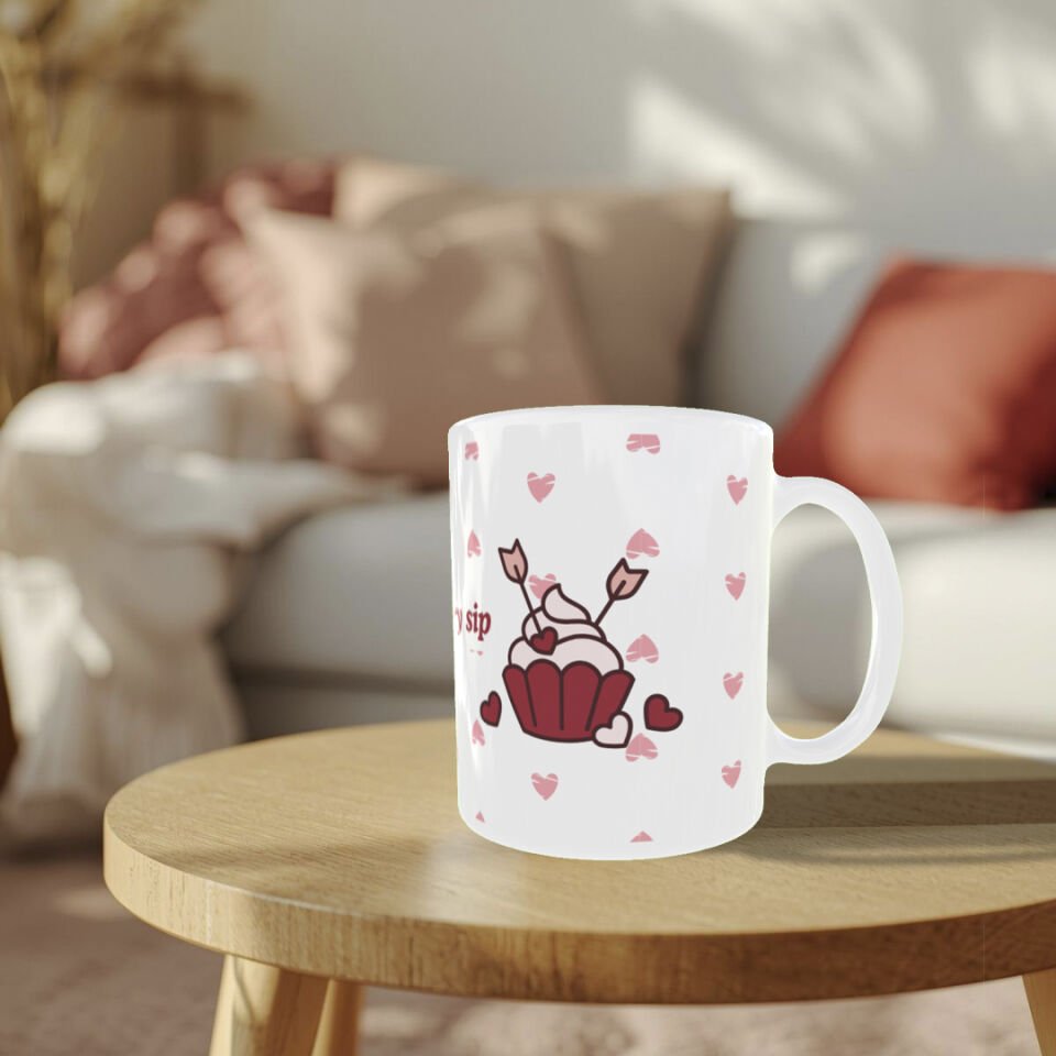Love in a Cup – Sevgililer Günü Özel Sevimli Kahve Temalı Kupa